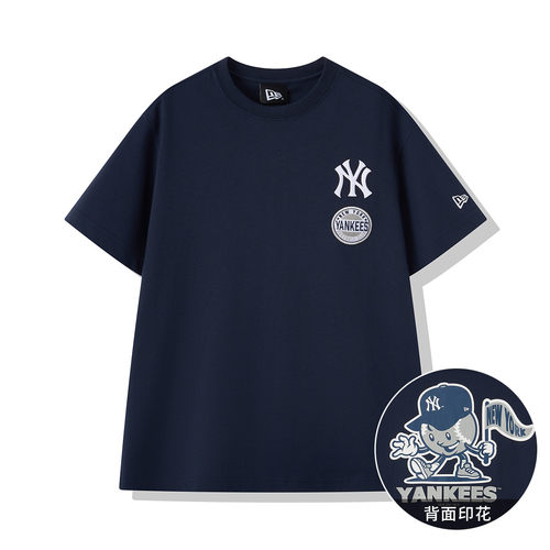 NewEra纽亦华夏季新款NY男女潮流百搭T恤MLB藏青色 14326577