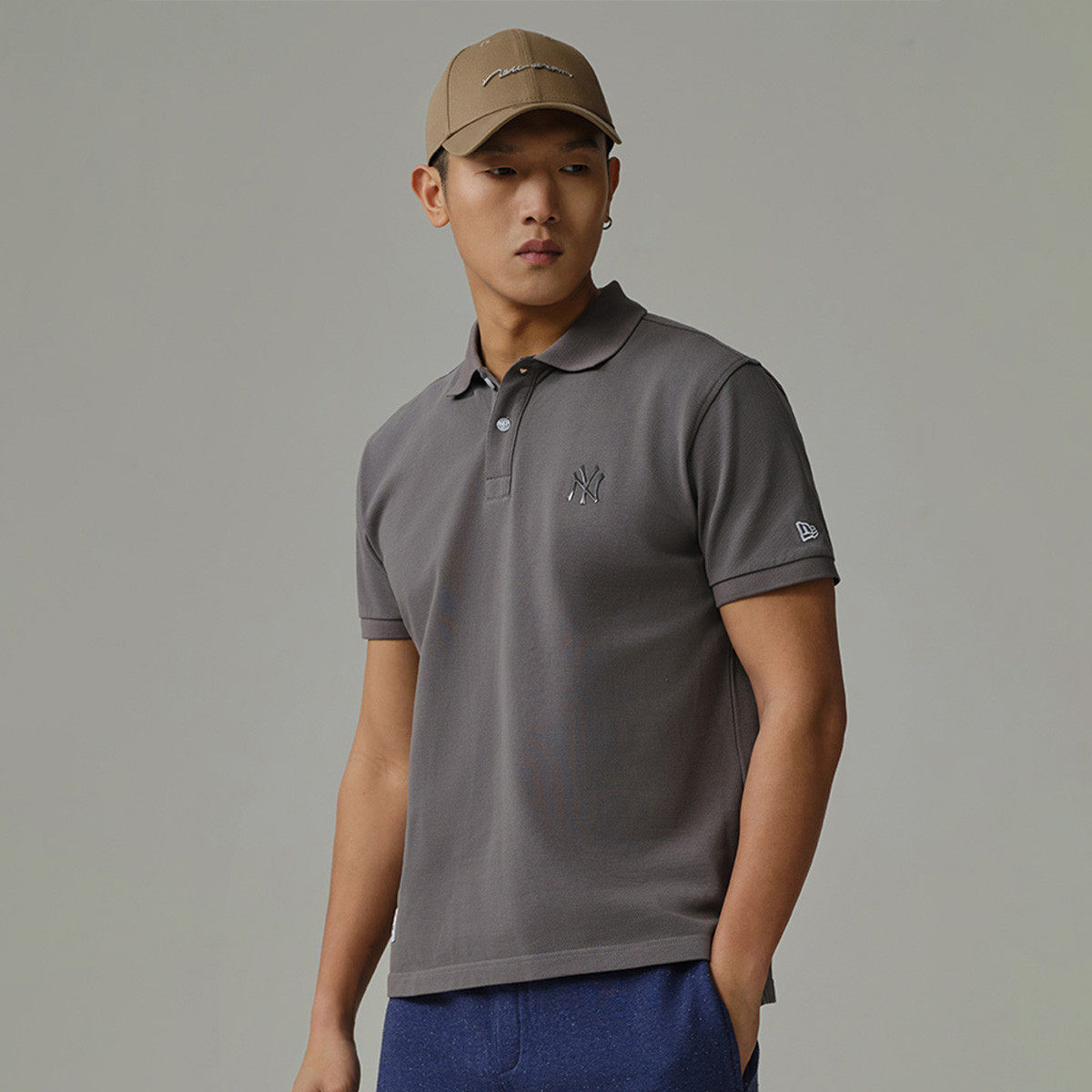 NewEra纽亦华NY短袖POLO衫时尚百搭MLB休闲简约13718756
