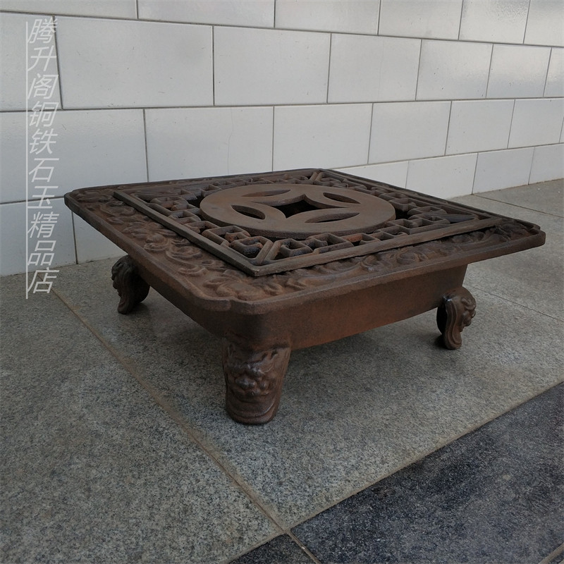 带盖铸铁火炉取暖炉煮茶热水温酒炭炉烧烤雅居茶舍会所实用收藏品