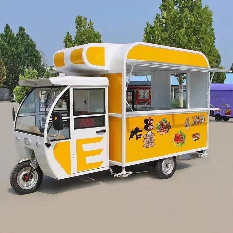电动三轮小吃多功能餐车流动早餐商用美食炸串烧烤夜市摆摊车