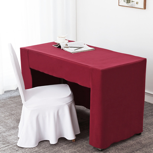 加厚会议台尼桌布展会活动酒店会议室桌子绒面档台泥桌罩