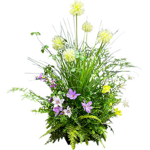 wo+仿真狗尾草蒲公英假绢景观酒店橱窗拍照造景装饰