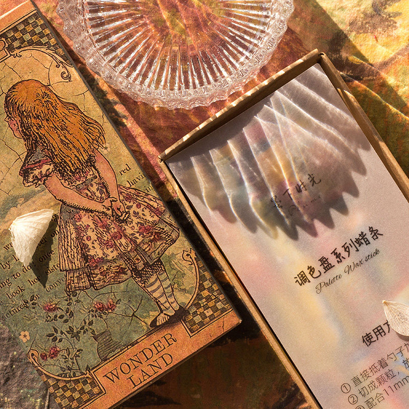 墨下调色盘ol】in风混色火漆蜡条蜡粒装 火漆印章蜡棒