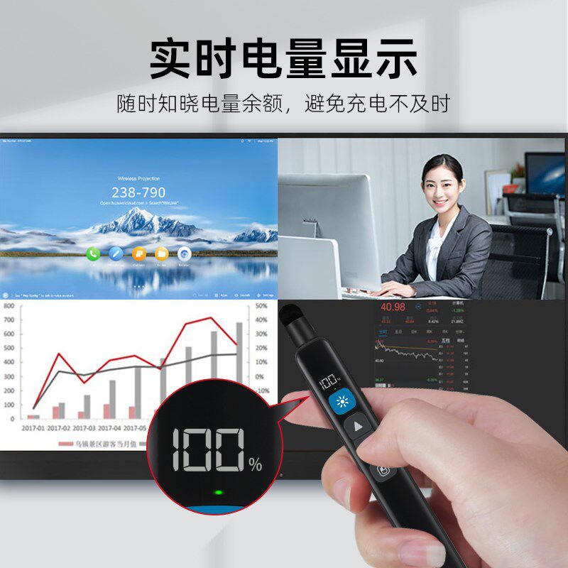 力翔LX5伸缩翻页笔教鞭老师上课用希沃一体机触屏书写