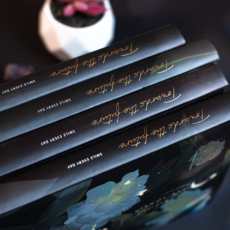 月下芭蕾夜光彩页笔记本日记本复古大学生手帐本文艺精致精装本子