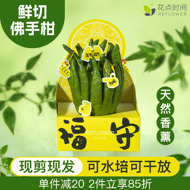 花点时间佛手柑新鲜切枝室内植物水养绿植闻香观赏盆栽果天然香薰