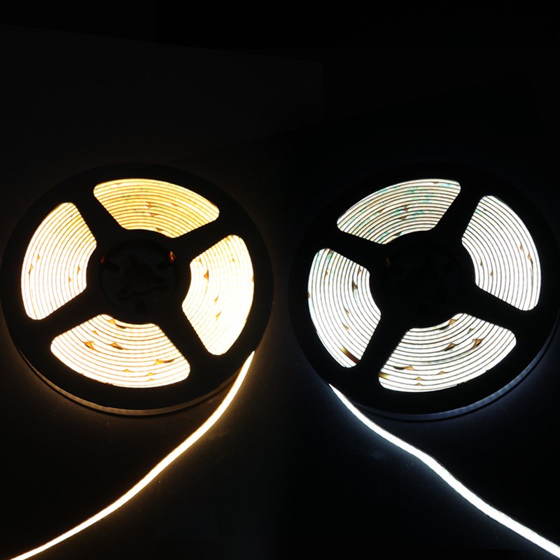 cob色灯带8mm汽车氛围吧台橱柜家居装饰灯条自粘多彩柔软V2V