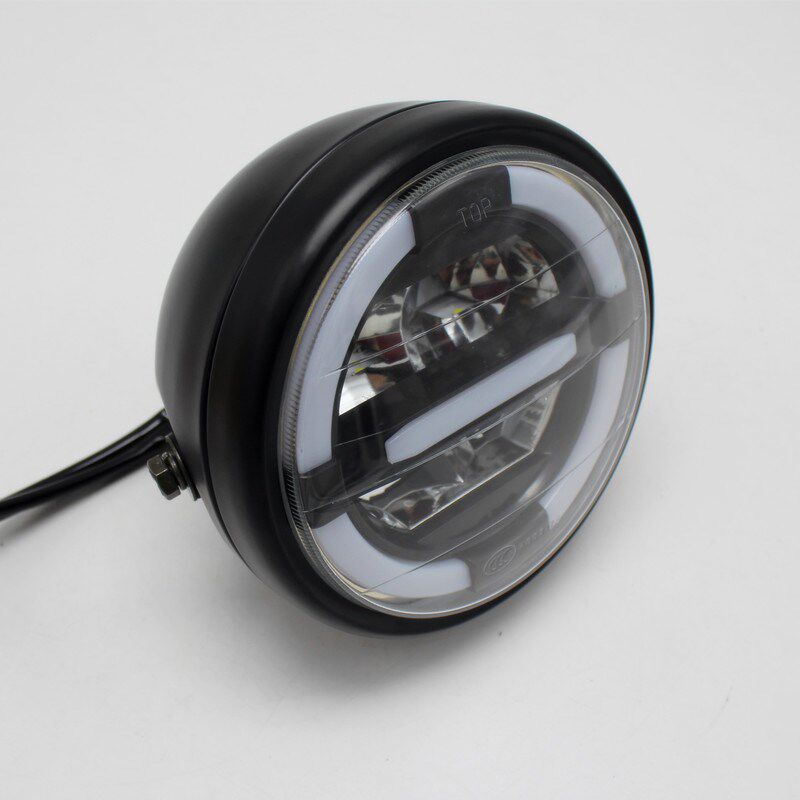 赛科龙奔达龙嘉咖复古摩车改装金属通用冷光前照大灯