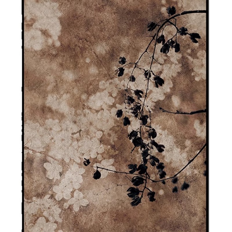 中古风入户玄关装饰画诧寂风高级感茶室别墅挂画复古抽象客厅壁画图片