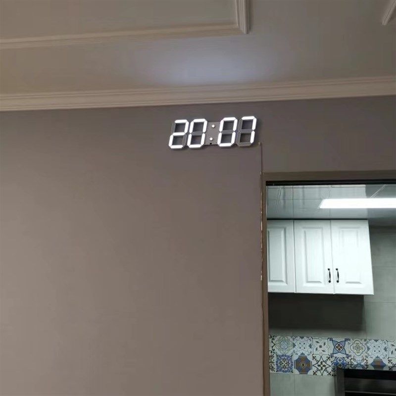 D立体电子镂空钟客厅挂件亮灯墙大显示屏数字ld创意装饰摆饰表,家居饰品,台钟/闹钟,淘宝优惠券,粉丝福利购,淘宝优惠卷