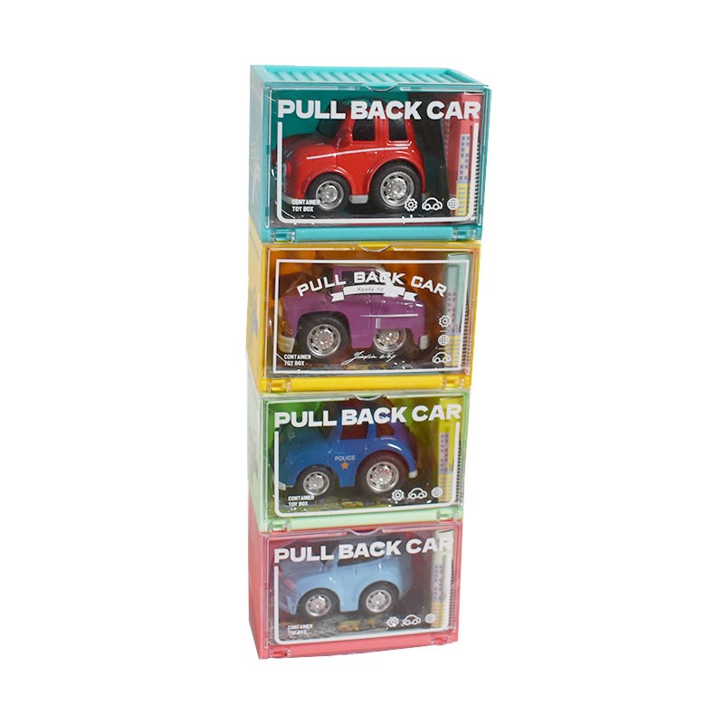 单只盒装货柜合金小汽车卡通工程车Q版火车动车 扭蛋车小摆件