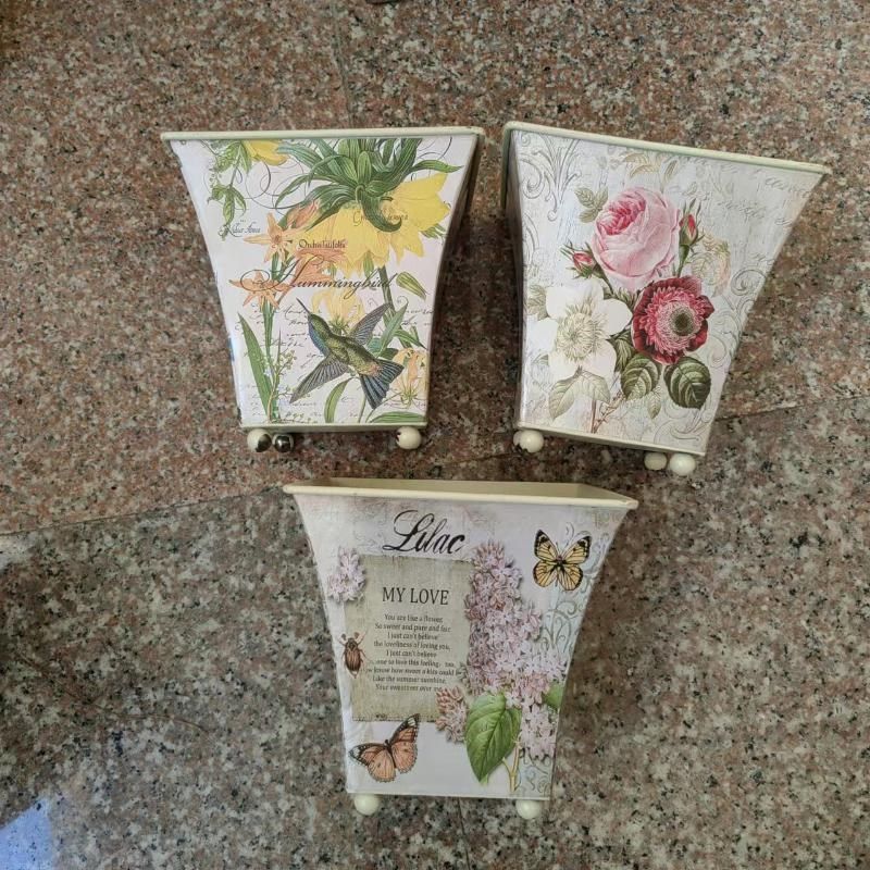 法式复古铁艺纸多肉绣球彩色桶器家居装饰桌面摆设盆,家居饰品,花盆,淘宝优惠券,粉丝福利购,淘宝优惠卷