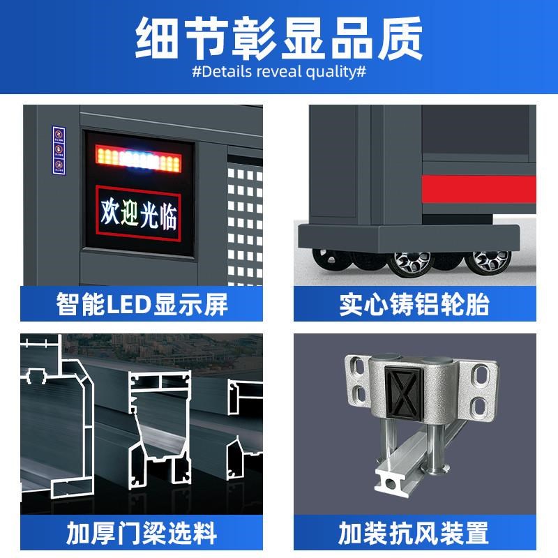 铝合金分段电动平移大门庭院单位工厂智能自动伸缩大门折叠段