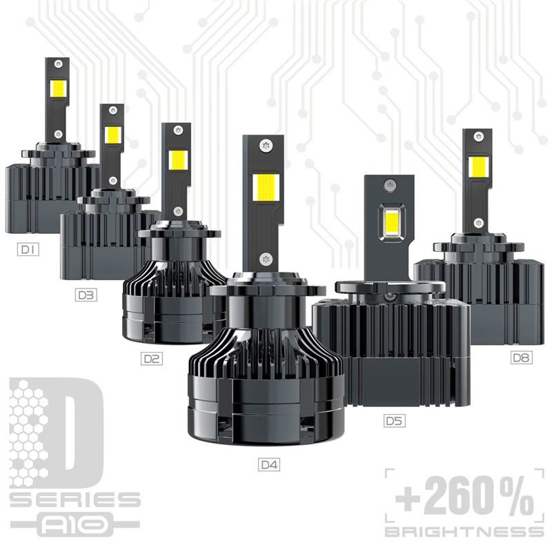 新款A10单面发光D系列替换原车HID灯泡D1S D2S D3S D4SW D5S D8S