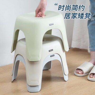 小凳子家用可叠放网红儿童板凳创意可爱大人结实加厚卡通塑料矮凳