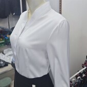 空乘航空艺考面试长袖 南航空姐V领白衬衫 女制服工作服职业装 衬衣