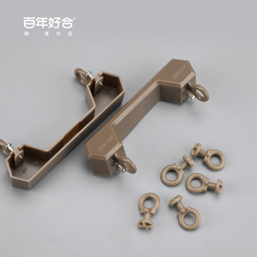 德裕窗帘轨道滑轮重型铝合金连体轨道直轨双轨窗帘杆顶装滑轨导轨