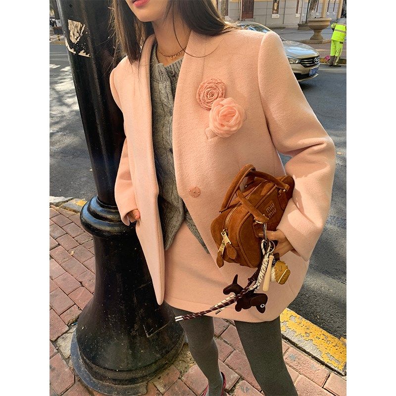 落落狷介 一整套初冬穿搭套装裙时尚套装女毛呢外套+半身裙两件套,女装/女士精品,时尚套装,淘宝优惠券,粉丝福利购,淘宝优惠卷