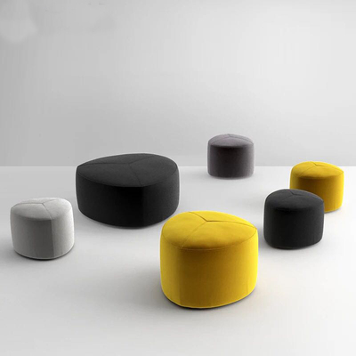 时尚北欧布艺沙发凳设计师家具鹅卵石凳创意换鞋凳休闲沙发三角墩