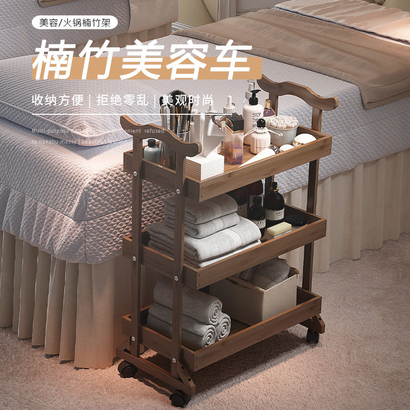 美术生专用画车三层四层木质油画小推车多功能美术颜料工具存放美