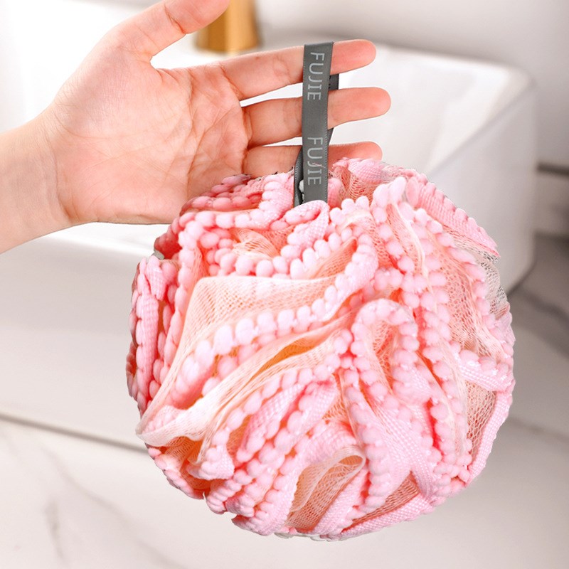 家用沐浴花球高档不散超柔软搓澡球高级泡泡淋浴男女两用洗澡神器