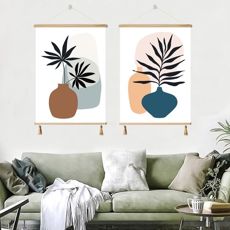 侘寂风简约客厅墙面装饰卧室床头挂画民宿装饰画电表箱遮挡画挂布,家居饰品,现代装饰画,淘宝优惠券,粉丝福利购,淘宝优惠卷