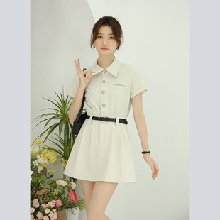 奈格薇儿小个子工装连衣裙女夏季2024新款日落裙短款显高甜酷短裙