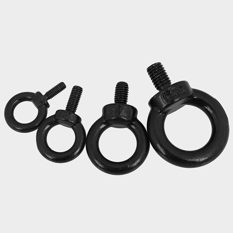 M4M5M6M8M10黑色304不锈钢国标吊环螺丝 电泳黑环形起重吊环螺钉