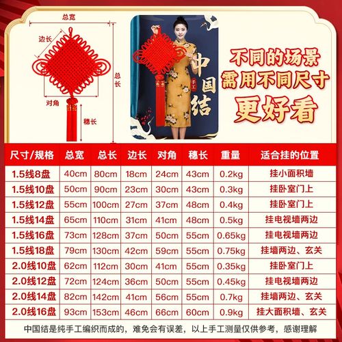 客厅高档中国结挂件2025新款大号红色福字挂饰小号入户门玄关装饰