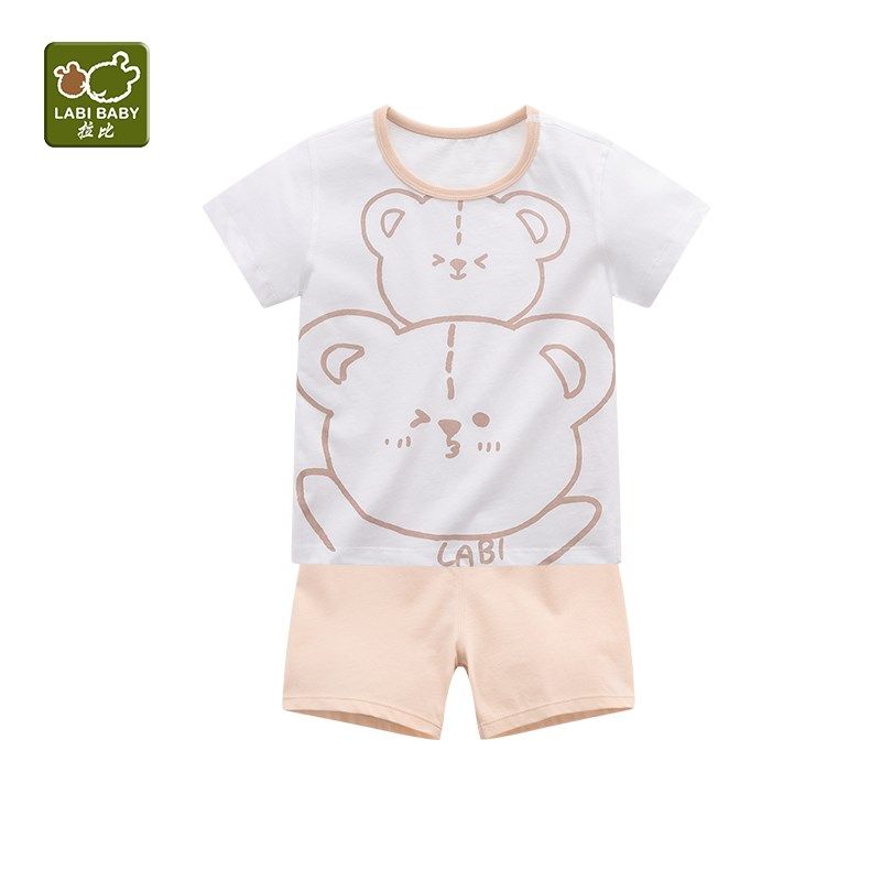 拉比儿童内衣套装男童夏季短袖宝宝纯棉衣服婴儿薄款女童分体睡衣,童装/婴儿装/亲子装,内衣套装,淘宝优惠券,粉丝福利购,淘宝优惠卷