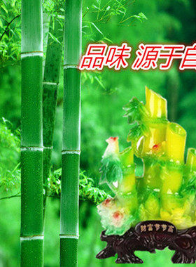 仿玉财富节节高竹子家居摆件招财富贵竹工艺品酒柜客厅开业礼品