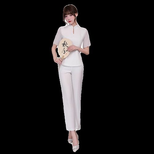 2023新款美容师工作服女高端SPA养生馆美容院足浴足疗技师服秋冬