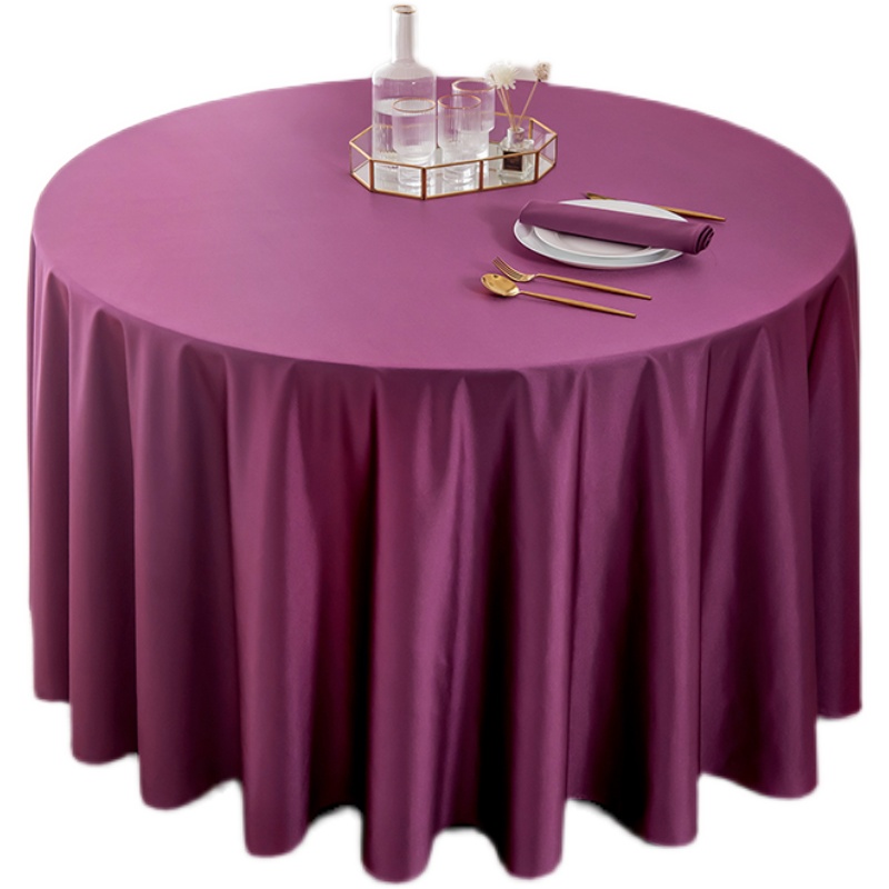桌布酒店饭店圆形大圆桌餐桌布台布布艺定制高档宴会餐厅贡缎台布
