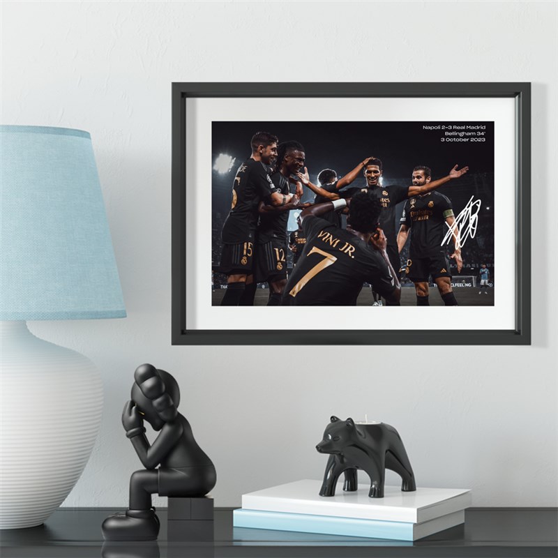 皇马贝林厄姆长途奔袭款实木装饰相框照片墙桌摆挂框摆件酒吧壁画