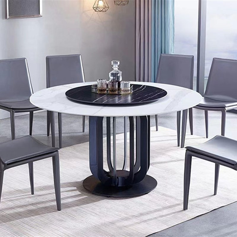 不锈钢餐桌脚桌子腿托架大理石圆形餐台脚支撑架岩板金属桌架底座