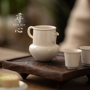 寻心草木灰公道杯家用功夫茶具大容量带把不烫手茶海分茶器匀茶杯