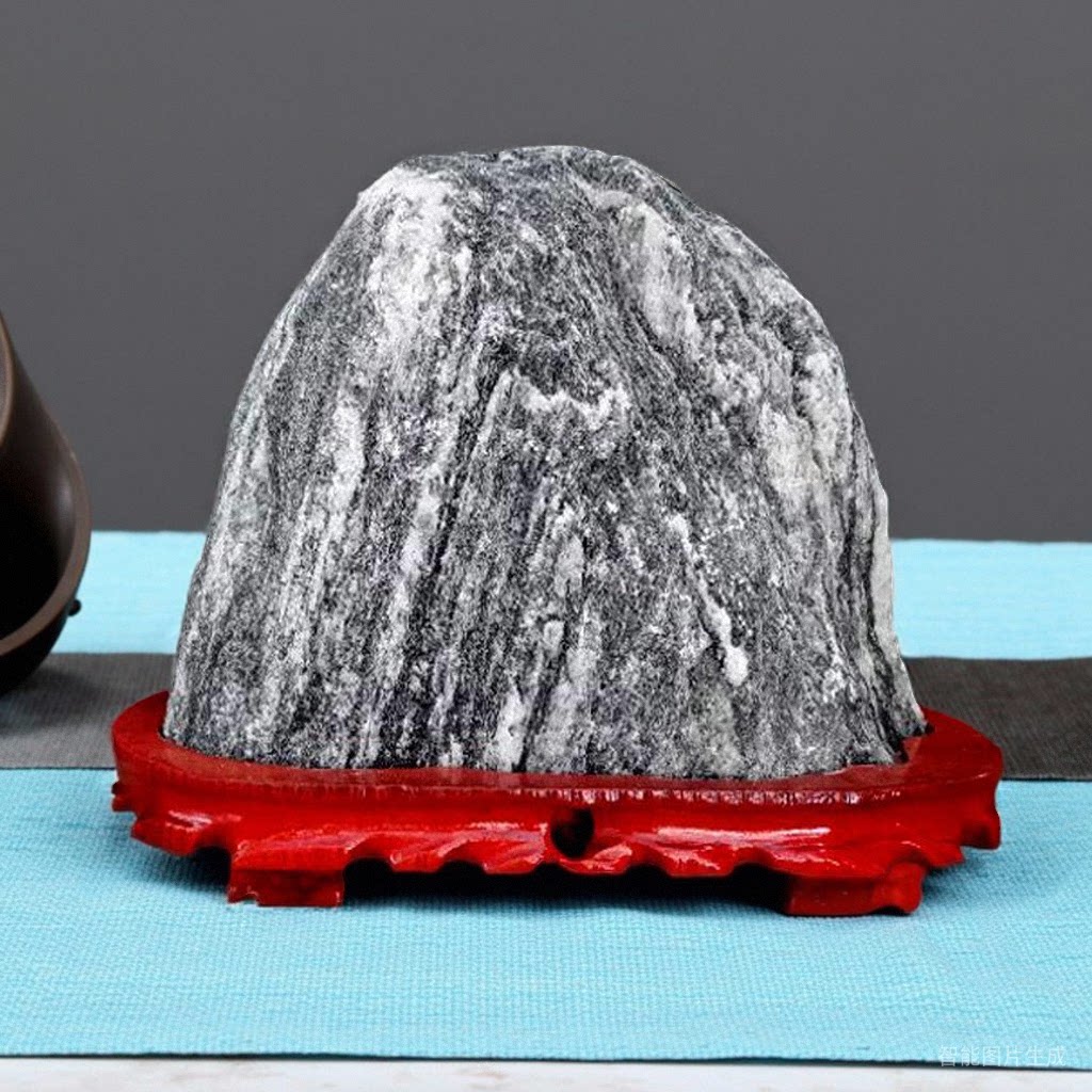 泰山石敢当原石办公室客厅玄关靠山石奇石石头摆件diy微景观石头