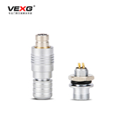 快插式 XS6航空插头2 5芯电缆连接件航空插座螺纹连接式