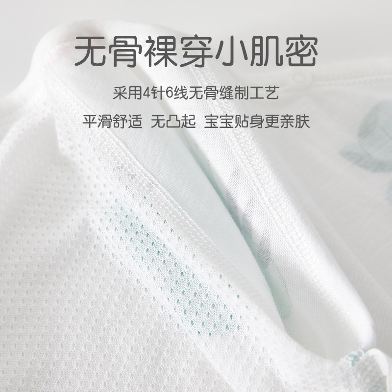 新生婴儿衣服夏季薄款0一3月短袖长裤初生宝宝夏装连体衣59码夏天