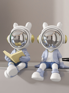 网红宇航员太空人摆件书挡客厅酒柜办公室书房桌面家居装饰品工艺