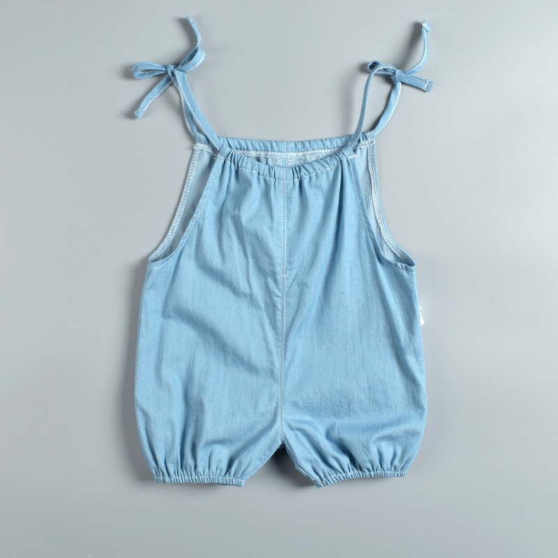 宝宝背带裤夏装男0婴儿裤子3岁1女2儿童连体吊带短裤夏季洋气薄款