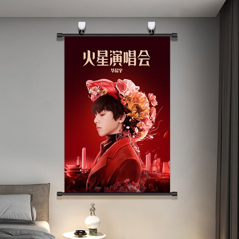 华晨宇海报挂画2024火星演唱会花花应援明星周边宿舍免打孔装饰画
