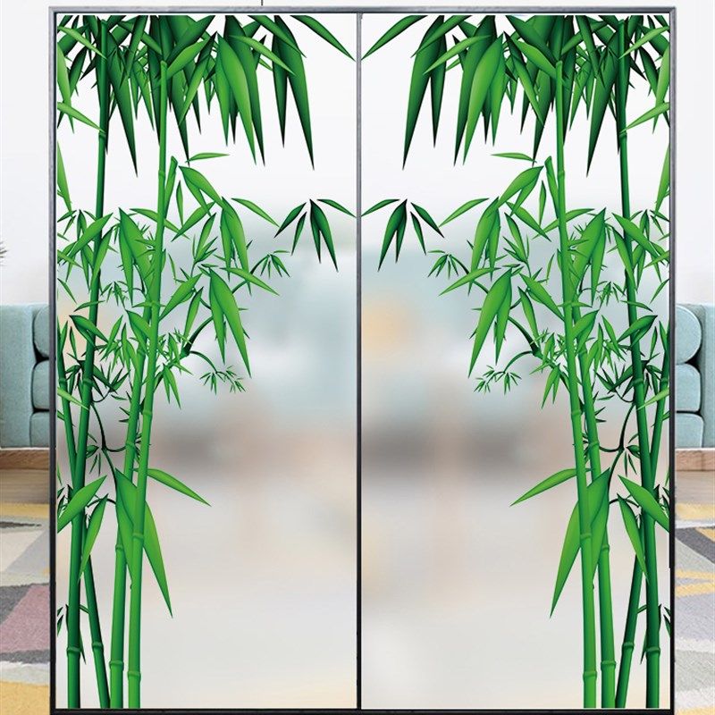 3D竹子玻璃贴免胶静电玻璃贴膜不透明窗花卫生间浴室窗贴窗户贴纸,家居饰品,玻璃膜/贴,淘宝优惠券,粉丝福利购,淘宝优惠卷
