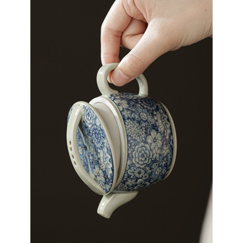 德化青花汉瓦茶壶陶瓷家用功夫茶具配件开片可养茶水壶泡茶器,餐饮具,功夫茶具,淘宝优惠券,粉丝福利购,淘宝优惠卷