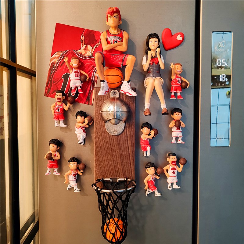 灌篮高手樱木立体创意冰箱贴磁贴啤酒开起瓶器洞洞板防盗门装饰品