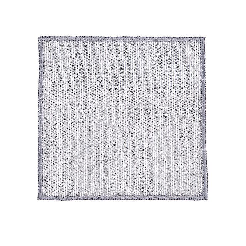 钢丝洗碗布加厚不沾油厨房专用金属丝清洁布双面银丝布耐磨不伤锅