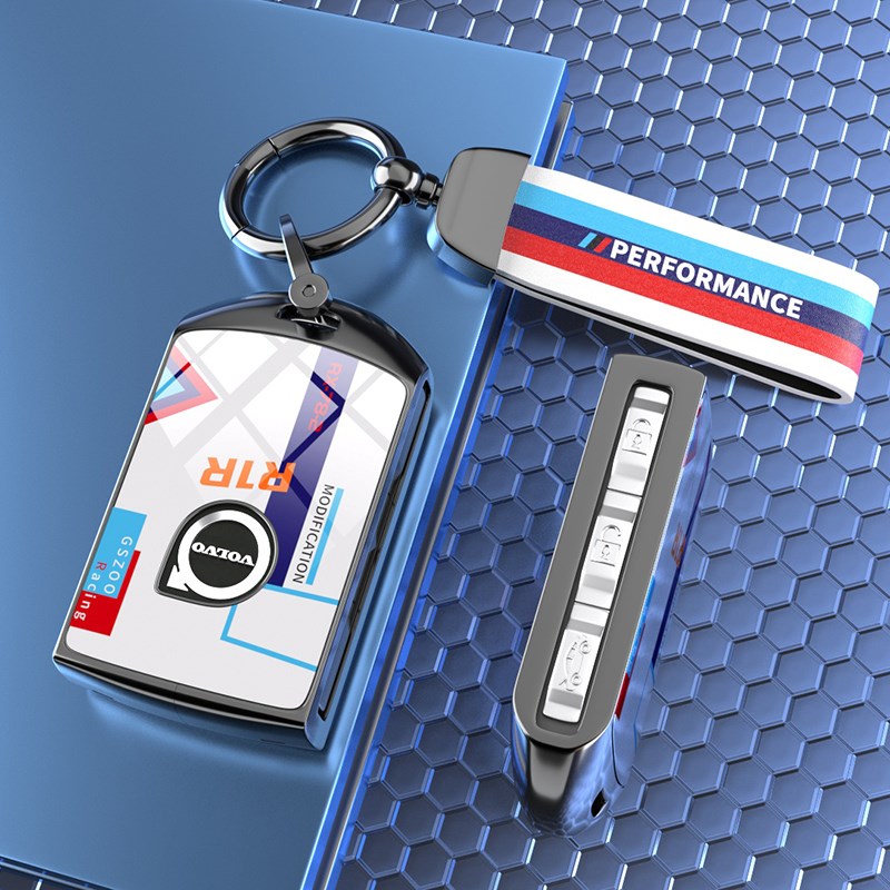 沃尔沃钥匙套xc60汽车用品s90改装s60男配件xc90装饰xc40女壳扣包