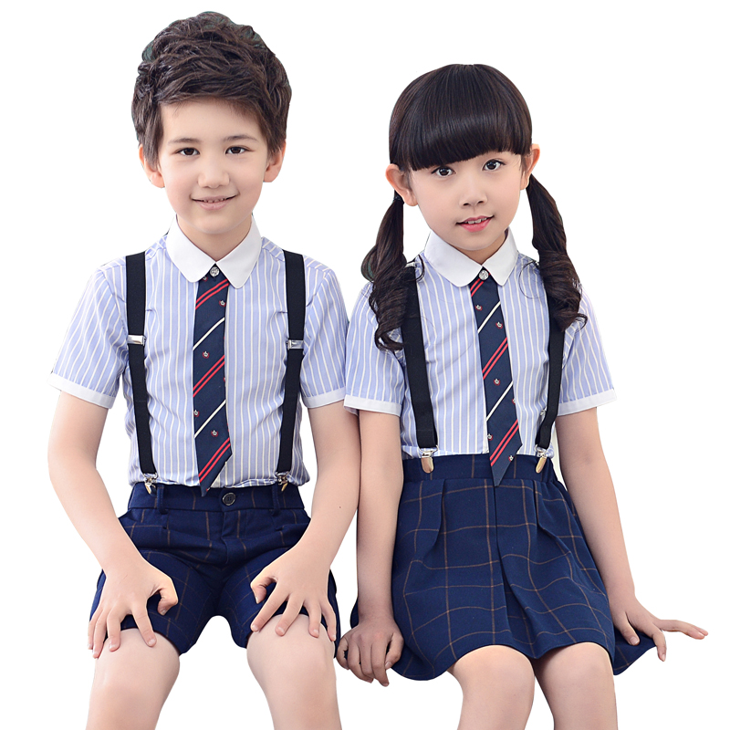 六一小学生朗诵大合唱儿童演出表演服装校服男女幼儿园背带裤套装