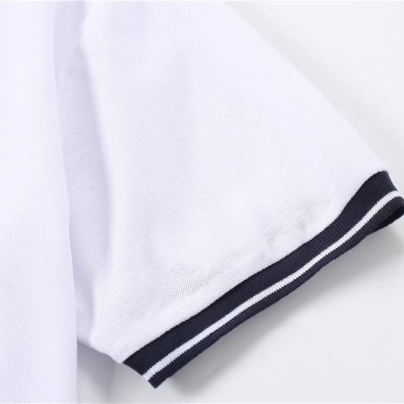 高中女生校服内搭打底衫短袖t恤男生白色polo棉中小学生班服夏季