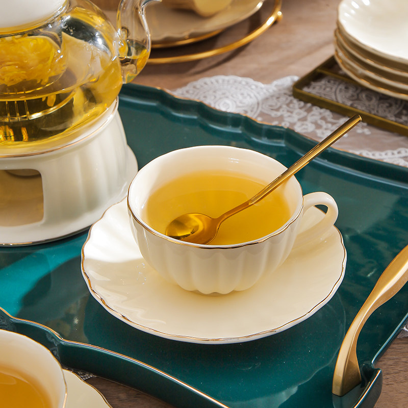 轻奢花茶壶套装蜡烛加热煮茶玻璃茶杯水果茶壶英式下午茶具套装,餐饮具,花草茶具,淘宝优惠券,粉丝福利购,淘宝优惠卷